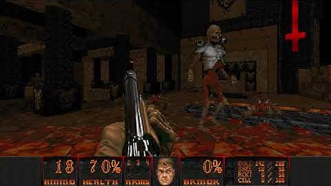 Doom 2 - Tangerine Nightmare (Map 4 - Bile Noire) UV-Max (Map Authors: Jambon / franckFRAG)