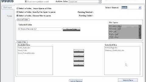 How to bulk import /parse resumes in 99ATS