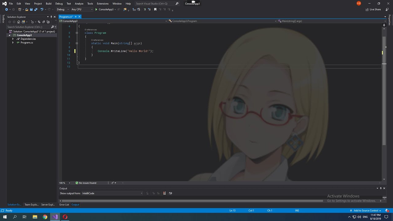 Customizing Visual Studio: How to add a stunning visual studio background image to the workspace