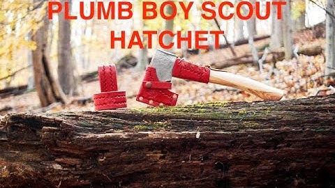 Plumb Boy Scout Hatchet with Custom Leather Sheath