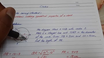Solving problems involving Symmetrical Properties of a Chord
