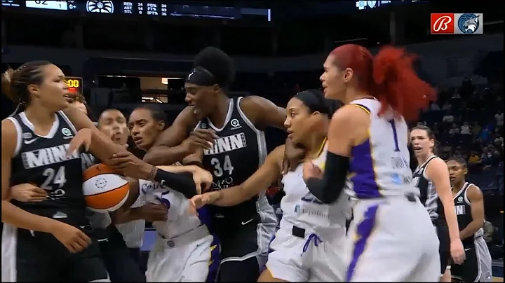 TEMPERS FLARE During Los Angeles Sparks/Lynx Game ...