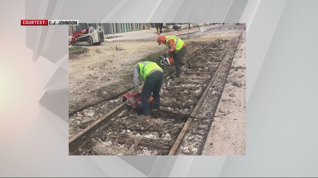 Pieces of Des Moines' Streetcar Past Uncovered Beneath Ingersoll Avenue