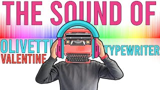 Typewriter sound | How does an Olivetti Valentine typewriter sounds like? ASMR typing.