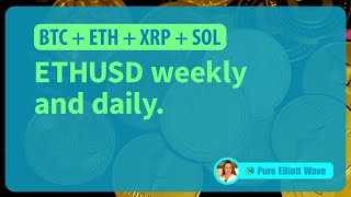 BTC, ETH, XRP, SOL: ETH/USD weekly & daily.