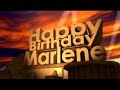 Happy Birthday Marlene