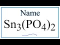 Naming and Charges of Tin Phosphate