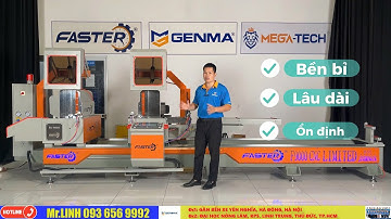 Máy cắt nhôm 2 đầu Faster F9000 CNC lưỡi cắt 600 kim cương
