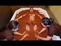 ASMR Buried Alive In Hot Japanese Volcanic Sand Bath 4 Hand Massage Scrub 