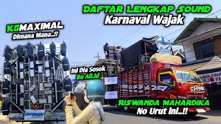 Riswanda Mahardika Start Lebih Awal..!! Daftar Lengkap Sound System Karnaval Wajak 