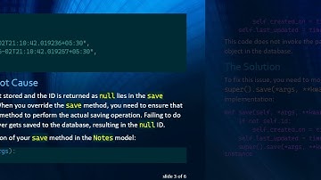 Solving the null ID Issue When Creating Django Objects