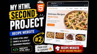 🚀 My Second HTML Project | Recipe Website Using Only HTML5 | Beginner Web Development Project