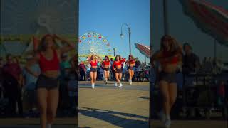 Dance girls perform “Girl Like Me” by Shakira on Santa Monica Pier