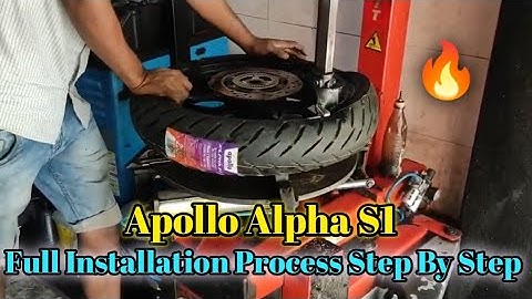 Apollo Alpha S1 || New Tyre For Ns200 || Full Installation Process ||