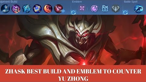 ZHASK BEST BUILD AND EMBLEM AGAINST YU ZHONG 🤠
