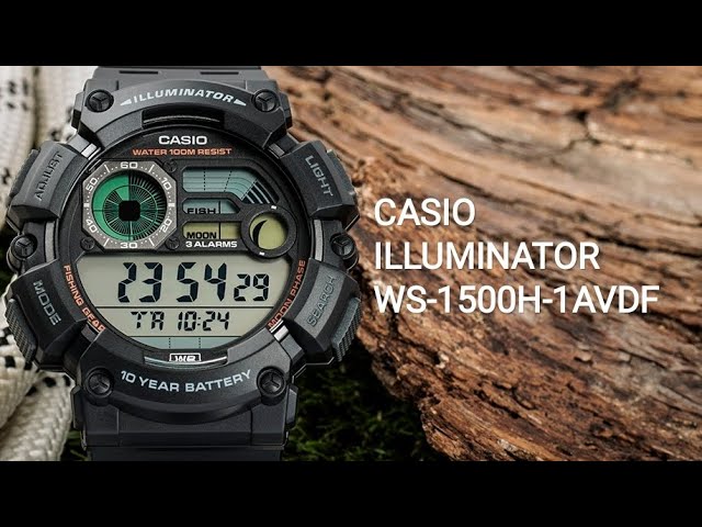 UNBOXING CASIO ILLUMINATOR FISHING GEAR WS-1500H-2AVEF 