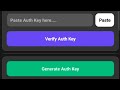 How to generate Auth key ? 🙄 Step by Step process all course free all app working