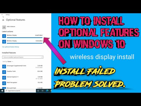 Windows 10 Optional Feature installation failed problem solution | 100% working trick