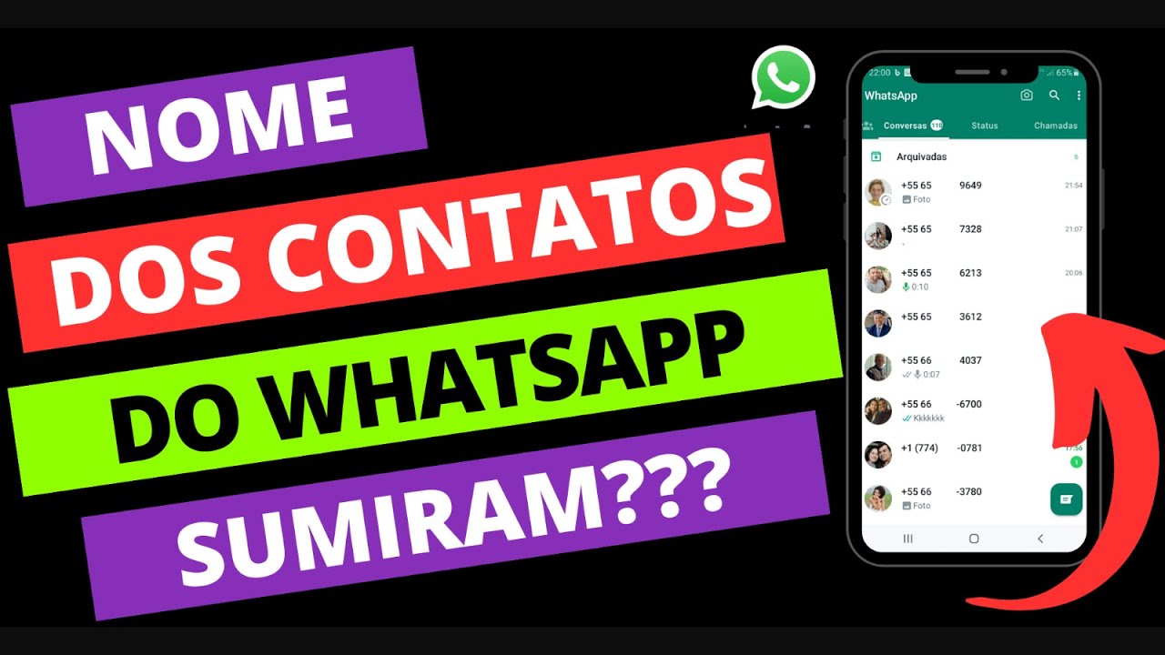 Nome dos Contatos do Whatsapp Sumiram??? Atualizado 2025 - YouTube