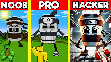CAPPUCCINO ASSASSINO Statue House Build Battle In Minecraft - NOOB VS PRO CHALLENGE - Maizen Parody