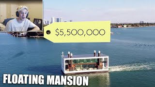 xQc Reacts to Inside a $5.5M Floating Mansion in Miami | On The Market | Architectural Digest