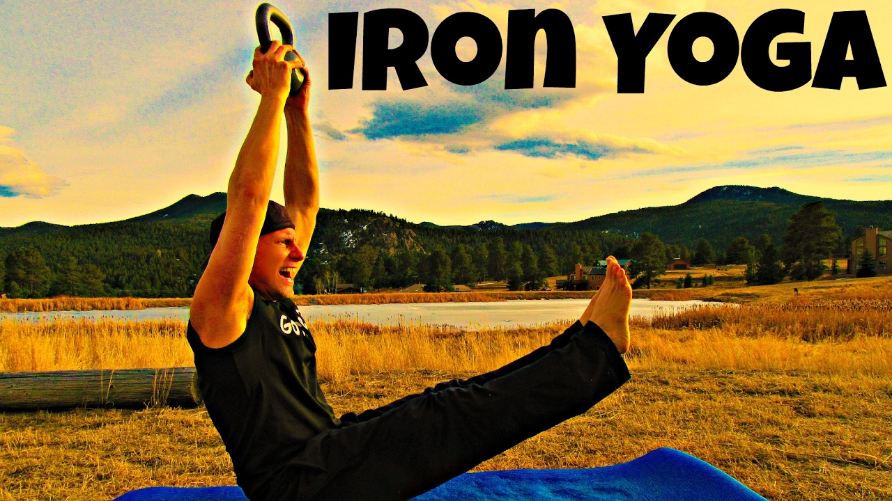 Iron Core Yoga Workout - 2 Dumbbells/Kettlebell and a Yoga Mat