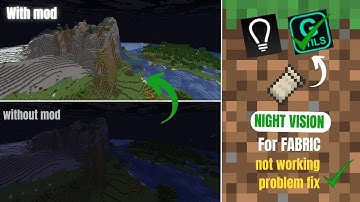 HOW TO INSTALL NIGHT VISION FOR FABRIC | LEGACY LAUNCHER Full bright resource pack problem FIX[easy]