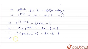 Prove the following by using the principle of mathematical induction for all `n in N`:`3^(2n+2)-8n-9