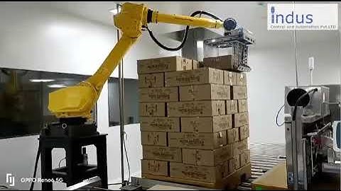 Robotic Palletizing System for Carton Boxes | Smart Automation by Indus Control