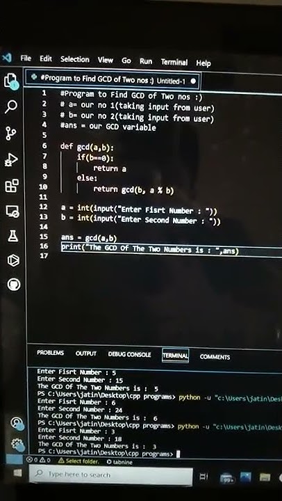 How to find GCD/HCF of two numbers ? 😉Python programming 💻| Mr Techie ...
