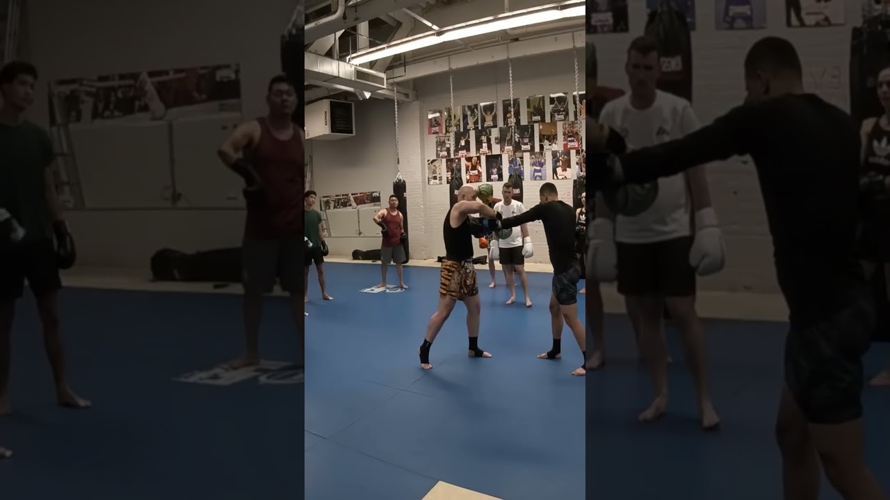 Southpaw cross destroyed with one move #MuayThai #Defense