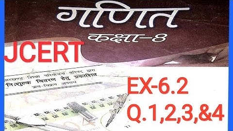 Jcert 8 class math solution ex-6.2(Q.1,2,3&4).