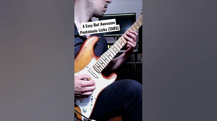 4 Easy Shred Licks WITH TABS #guitar #guitarist #shorts #guitarlesson #guitarsolo #rock #metal