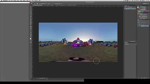 How to remove tripod from 360 images in Photoshop CS6 with actions