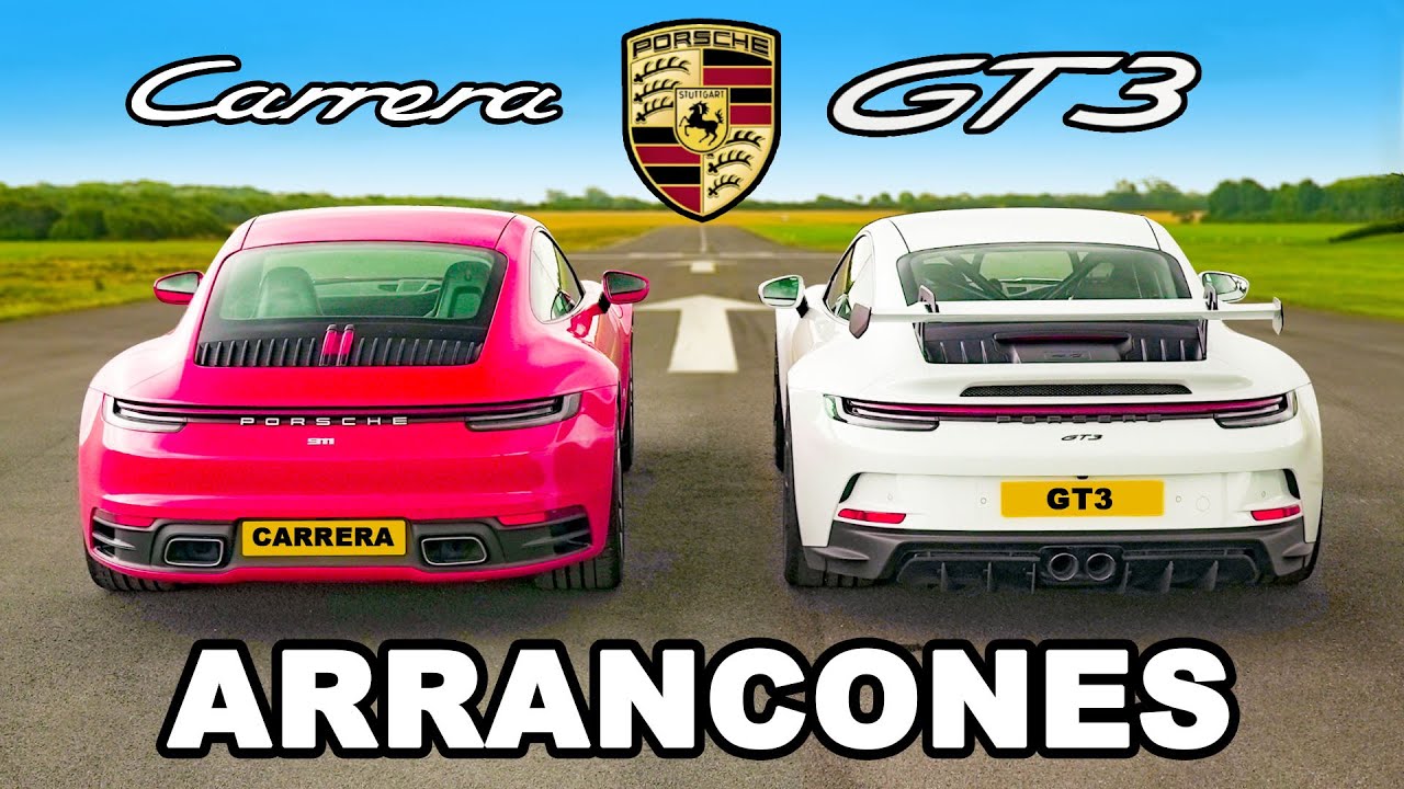 Porsche 911 GT3 vs Carrera: Carreras vs Básico ARRANCONES - YouTube