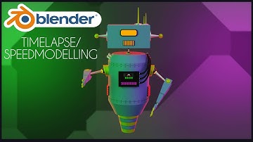 BASIC  ROBOT MODELLING! | Blender 2.91 Time lapse | Render in Cycles Render Engine.