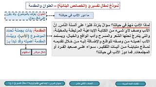 الصف الثاني عشر   المسار العلمي   اللغة العربية   لماذا تحيي الأمم تراثها      مقال تفسيري  ج1