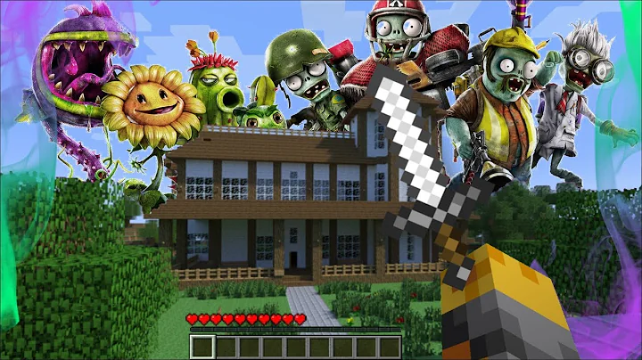 GIANT PLANT VS ZOMBIES APPEAR IN MY HOUSE IN MINECRAFT !! Minecraft Mods