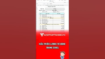 Mẫu phiếu lương tự động trong Excel #daotaotinhoc #tinhocvanphong #exceltips #phieuluong