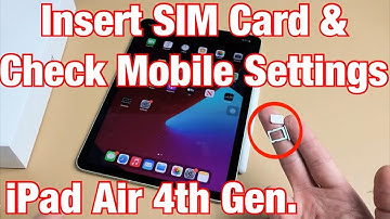 iPad Air 4: How to Insert SIM Card & Check Mobile Settings