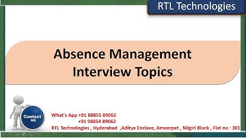Oracle Fusion Absence Management| Interview Topics | Absence Plan | Absence Type | Fast Formula