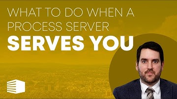 What to do when a Process Server Serves You with a Lawsuit