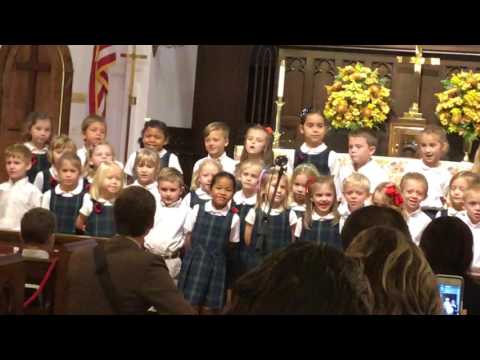 Sweet K & 1st Graders Singing at Ambleside School of Ocala