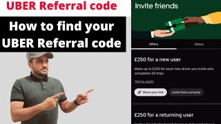 How to find Uber referral code/Uber referral code/Uber bonus with referral  code - YouTube