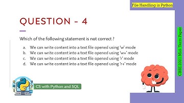 Question - 4 | Class 12th CBSE 2021 Computer Science Mid-Term Paper | Text file handling in Python