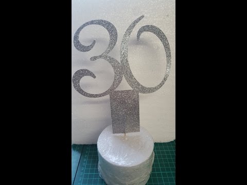 Making number 30 with Silhouette Cameo cake topper