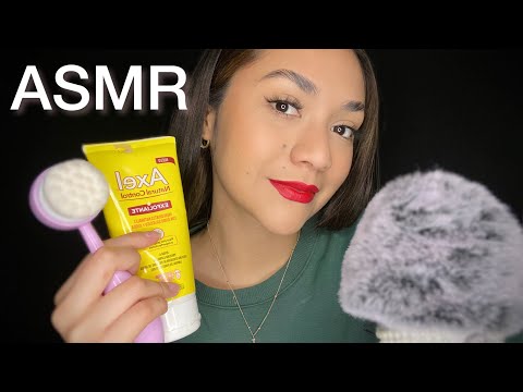 Te desmaquillo para que vayas a dormir + exfoliación 🥱- ASMR EN ESPAÑOL