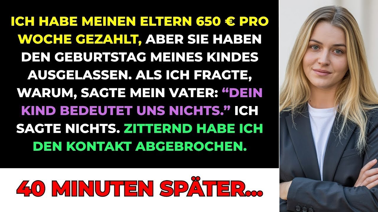 An einem Montagmorgen löschte ich still den letzten Dauerauftrag an meine Eltern – 650 Euro, die ich ihnen acht Monate lang jede Woche geschickt hatte. Neun Minuten später vibrierte mein Handy:...