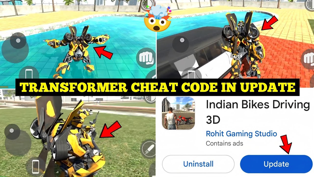 NEW UPDATE ALL CHEAT CODE 2026 in Indian Bike Driving 3D 🤯🔥| Transformer Update | Harsh in Game