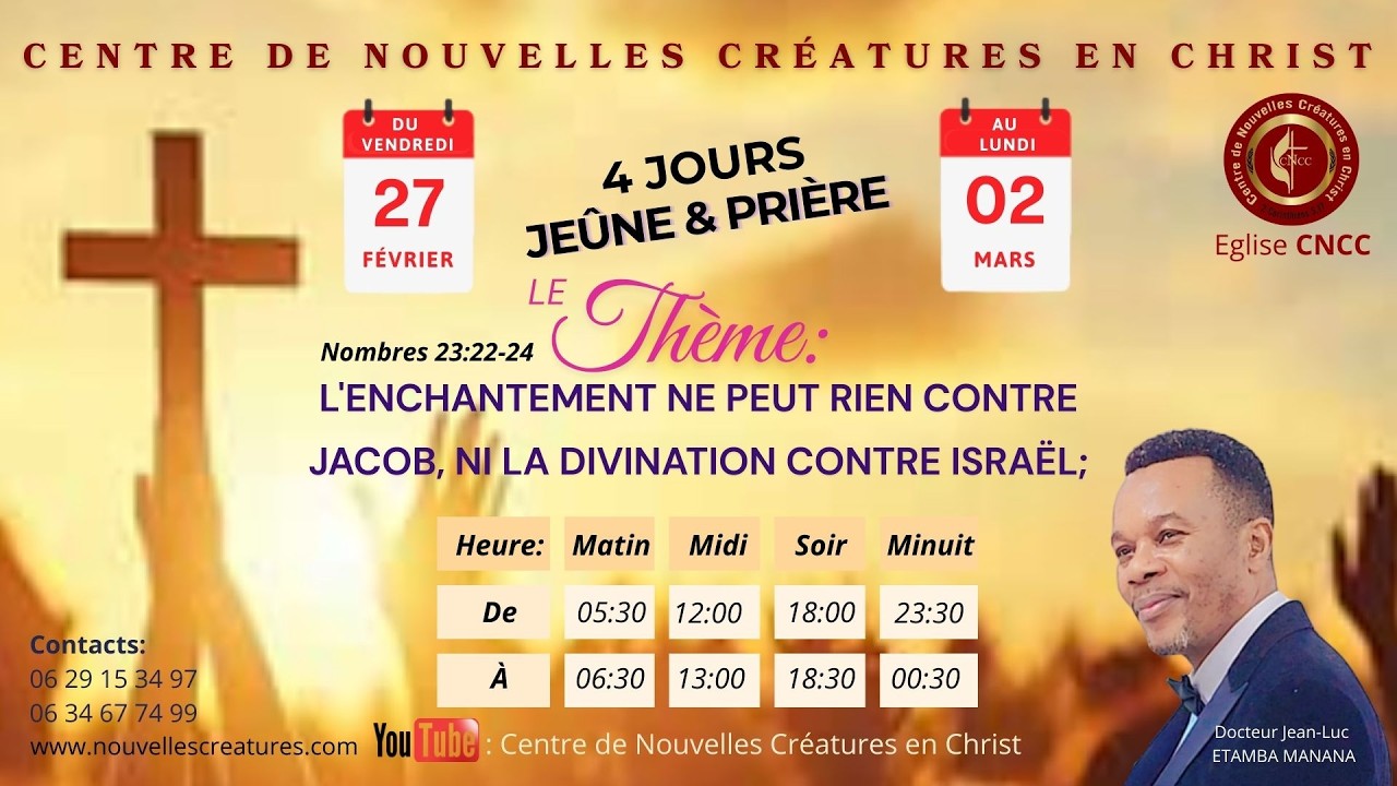 L'ENCHENTEMENT NE PEUT RIEN CONTRE JACOB | 4 Jours de Jeûne & Prière | J-1 Vendredi 27/02 | Midi